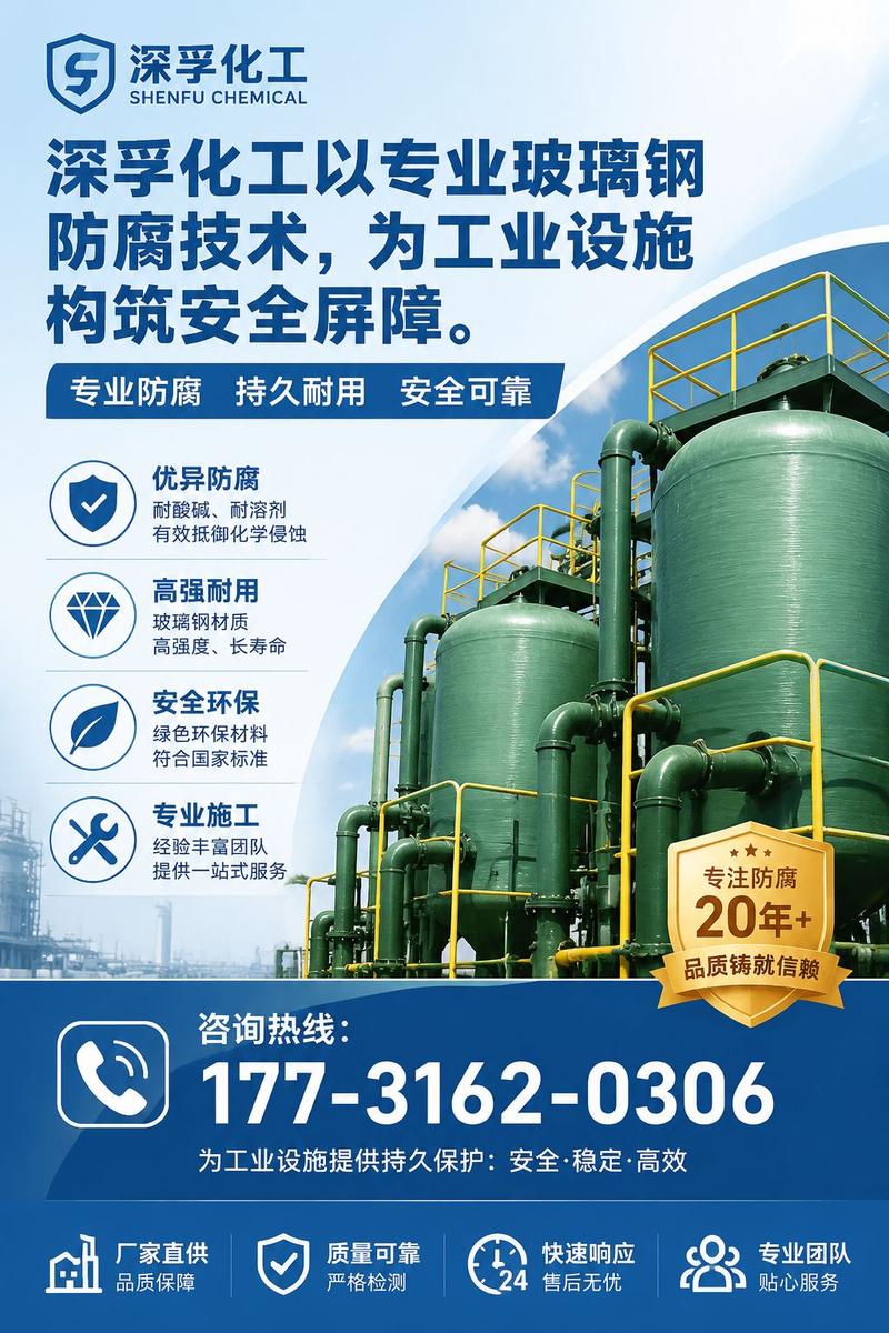 深孚化工 以专业玻璃钢防腐技术，为工业设施构筑安全屏障